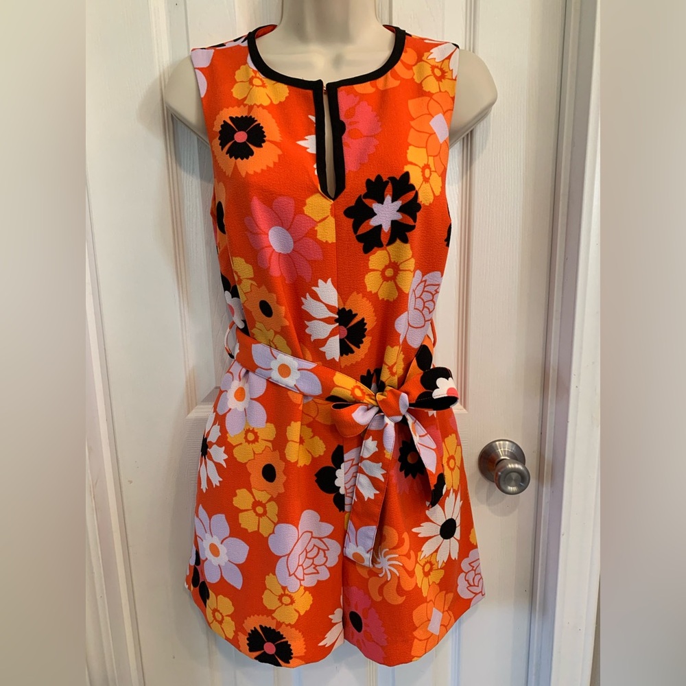 Victoria Beckham for Target Orange Floral Romper